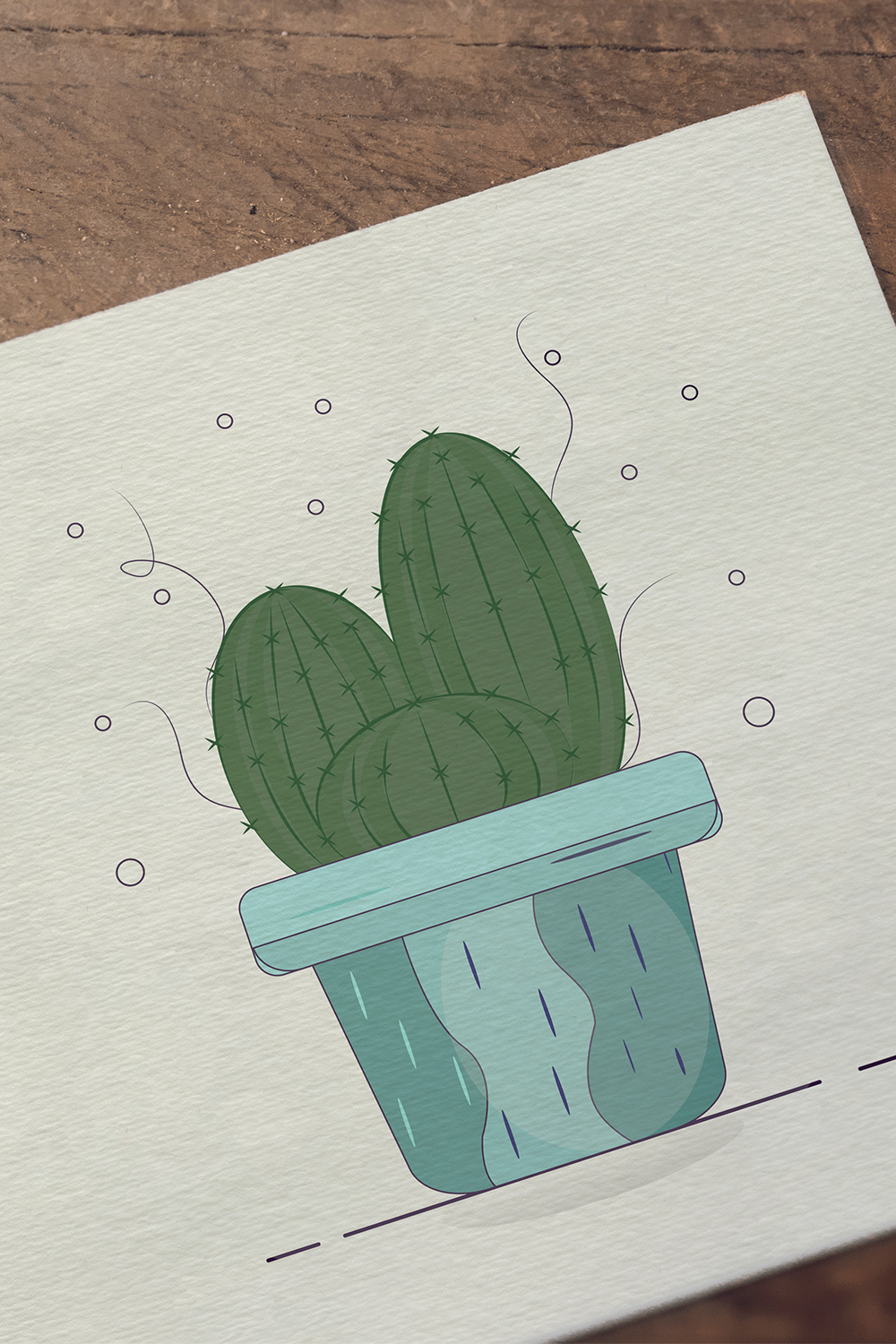 Enchanting image of a cactus in a pot