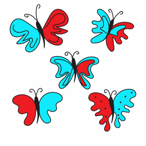Butterfly Line Art main image.