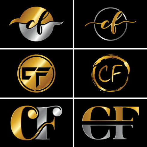 C-F Initial Letter Logo Design main image.