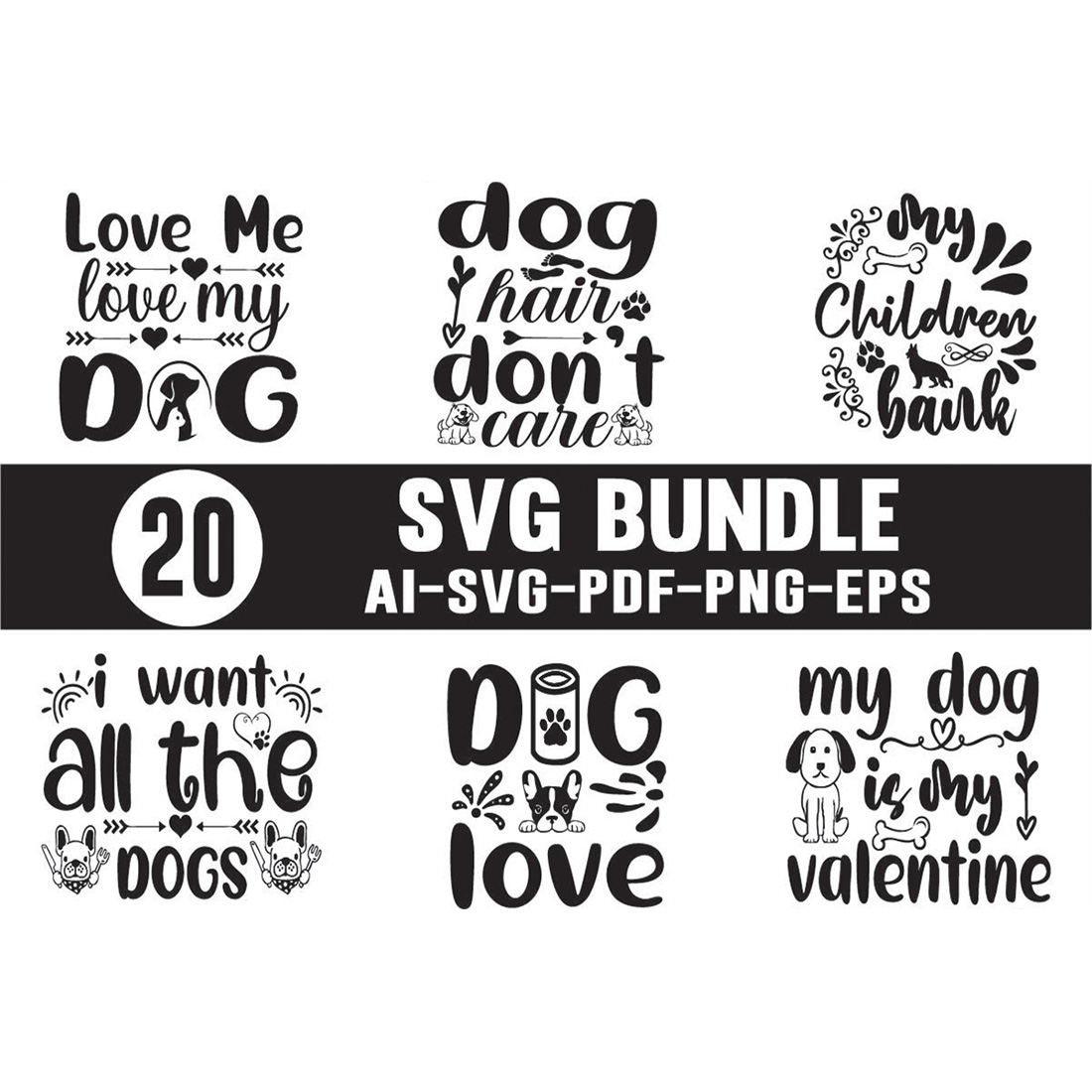 The svg bundle includes 20 svg designs for valentine's day.
