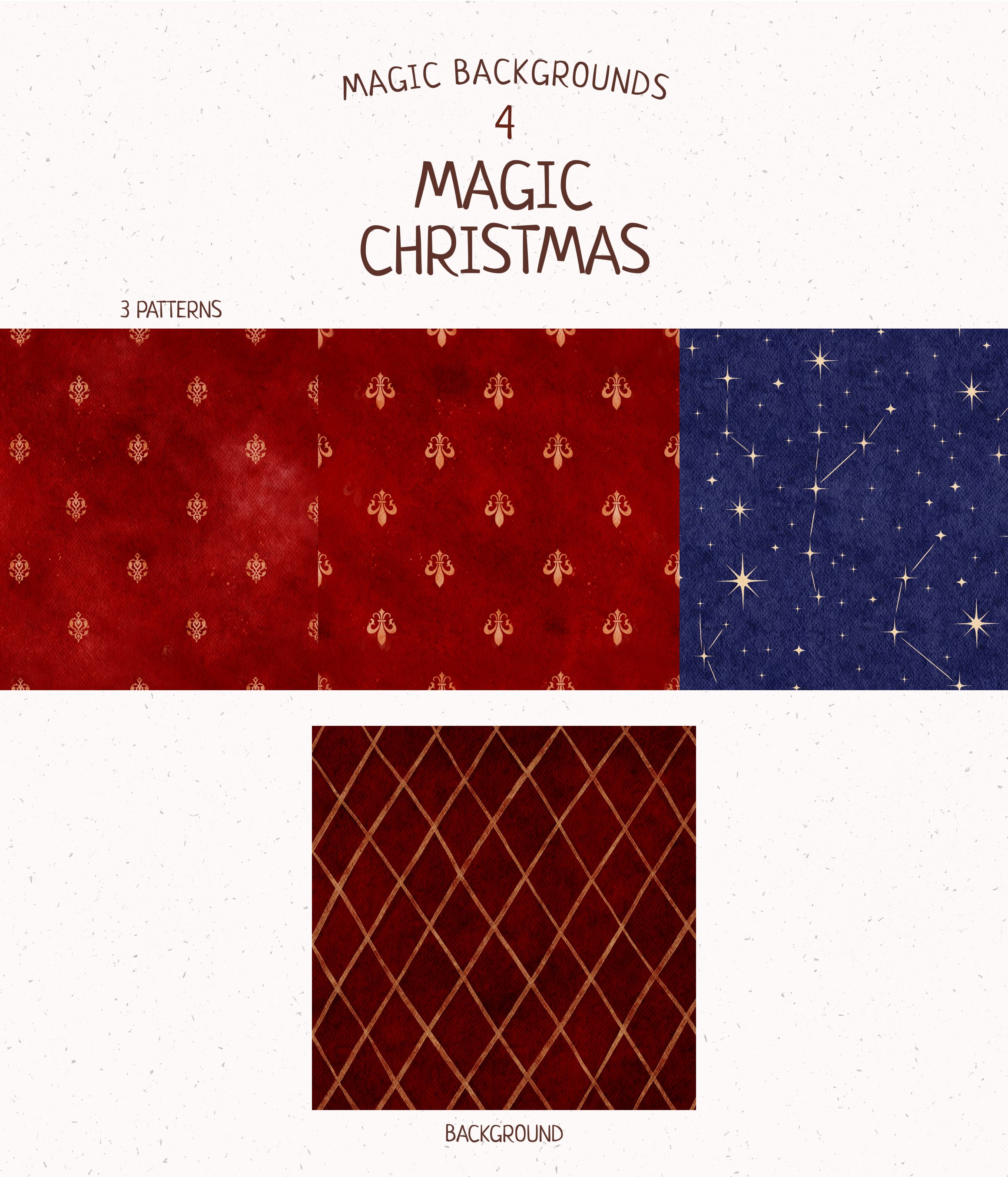 Magic Christmas Collection patterns preview.