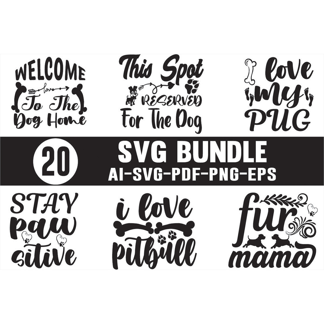 Dog SVG Design Bundle main cover