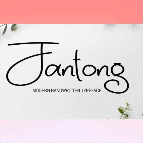 Jantong Font main cover