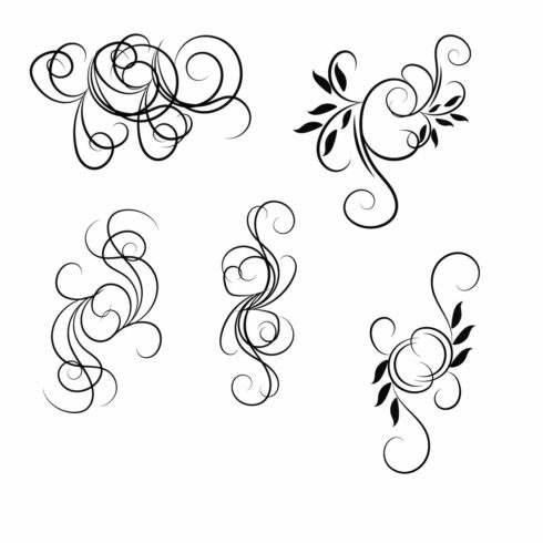 Floral Line Art SVG Bundle preview.