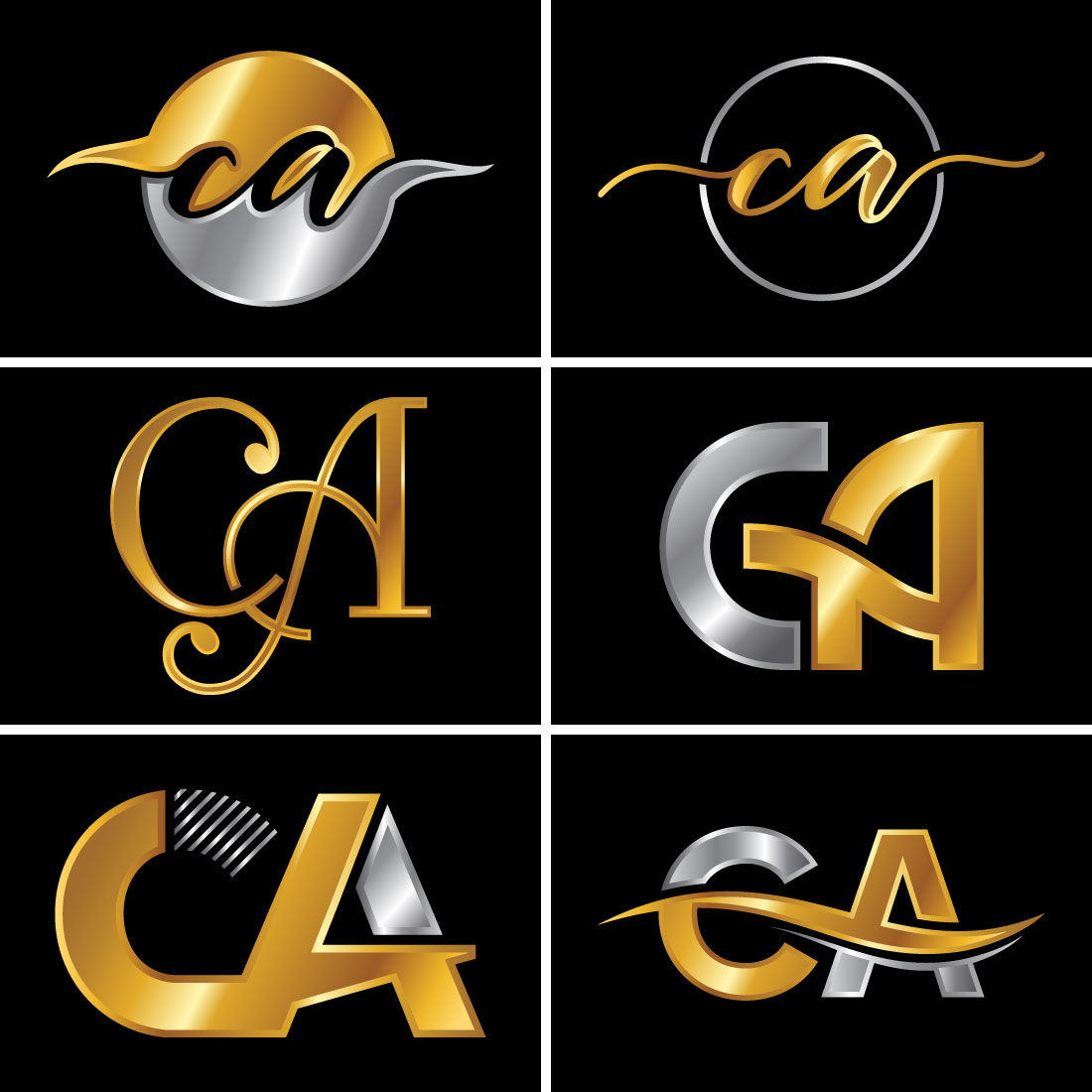 C A Initial Letter Logo Design main cover.