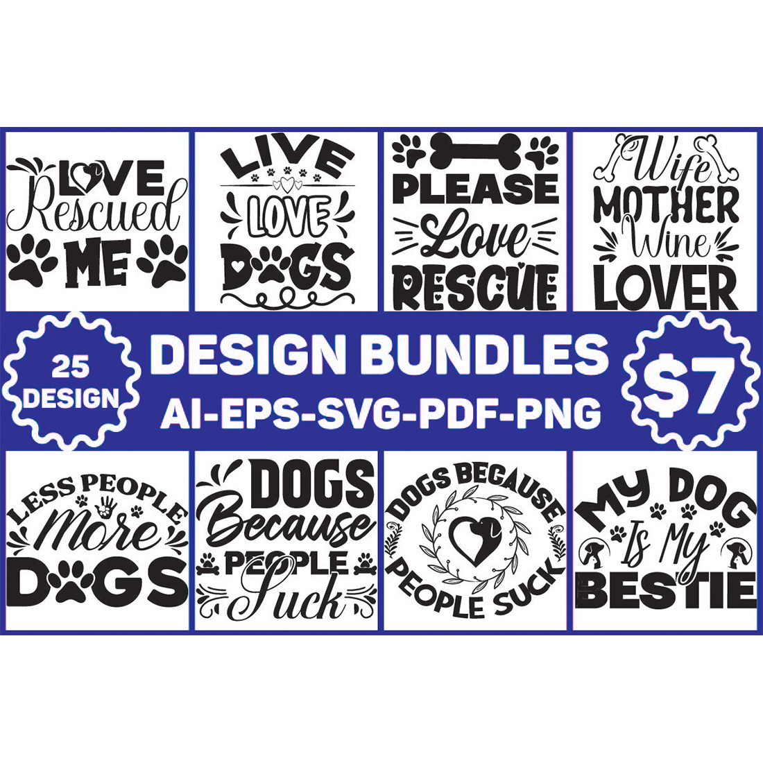 Dog Design Bundle main cover.