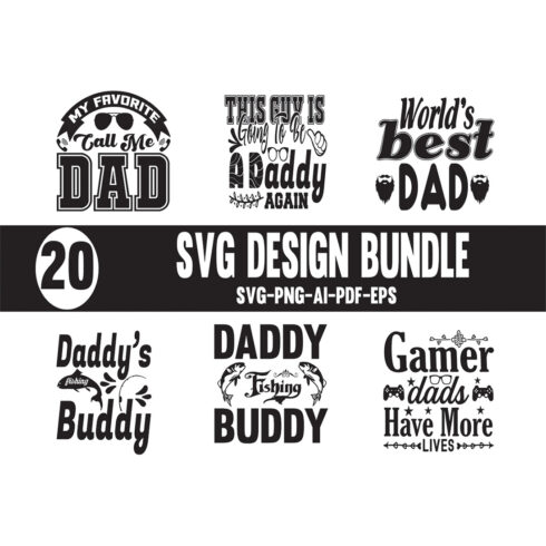 Dad SVG Designs Bundle.