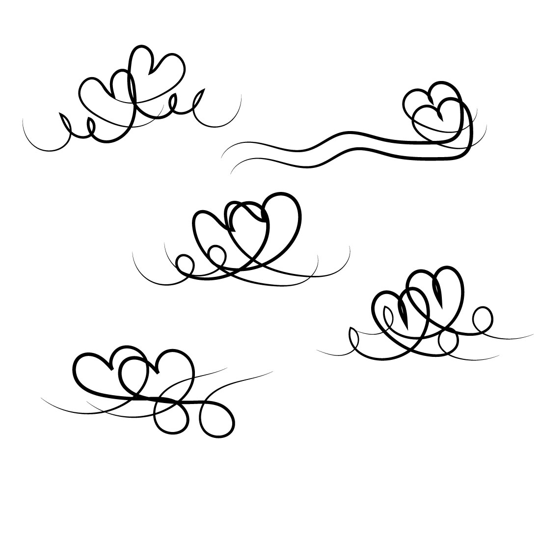 fancy heart drawings