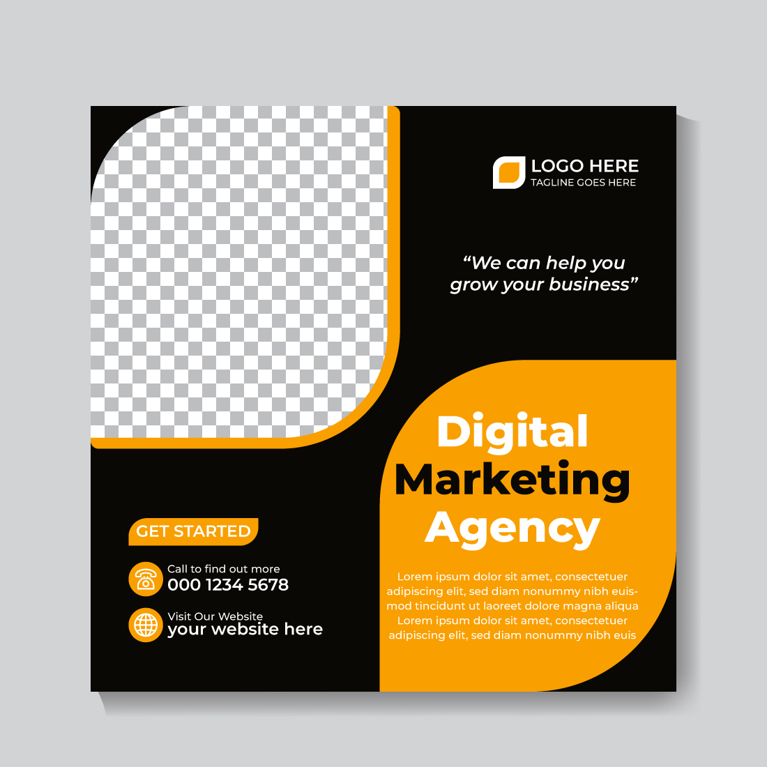 Corporate Digital Marketing Social Media Post Design Template main cover