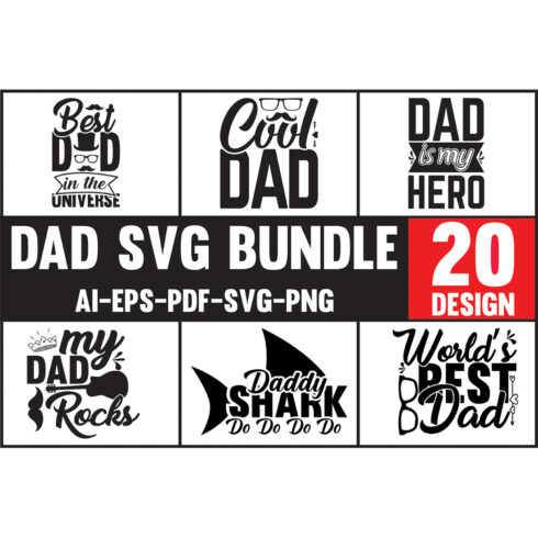 Dad SVG Designs Bundle_cover image.