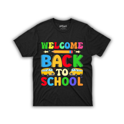 Image of a t-shirt with a wonderful inscription Welcome Back To School