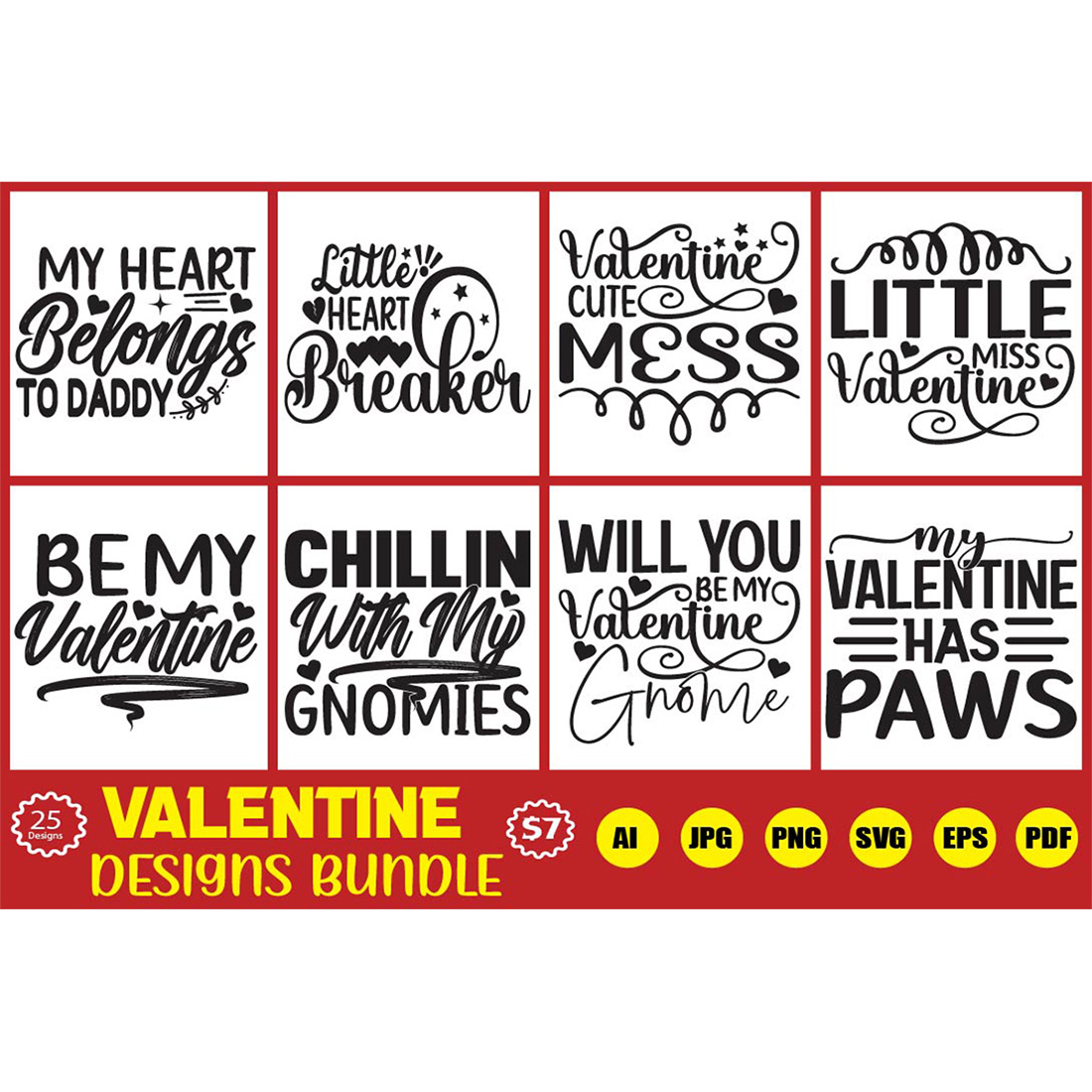 Valentine Design Bundle main cover