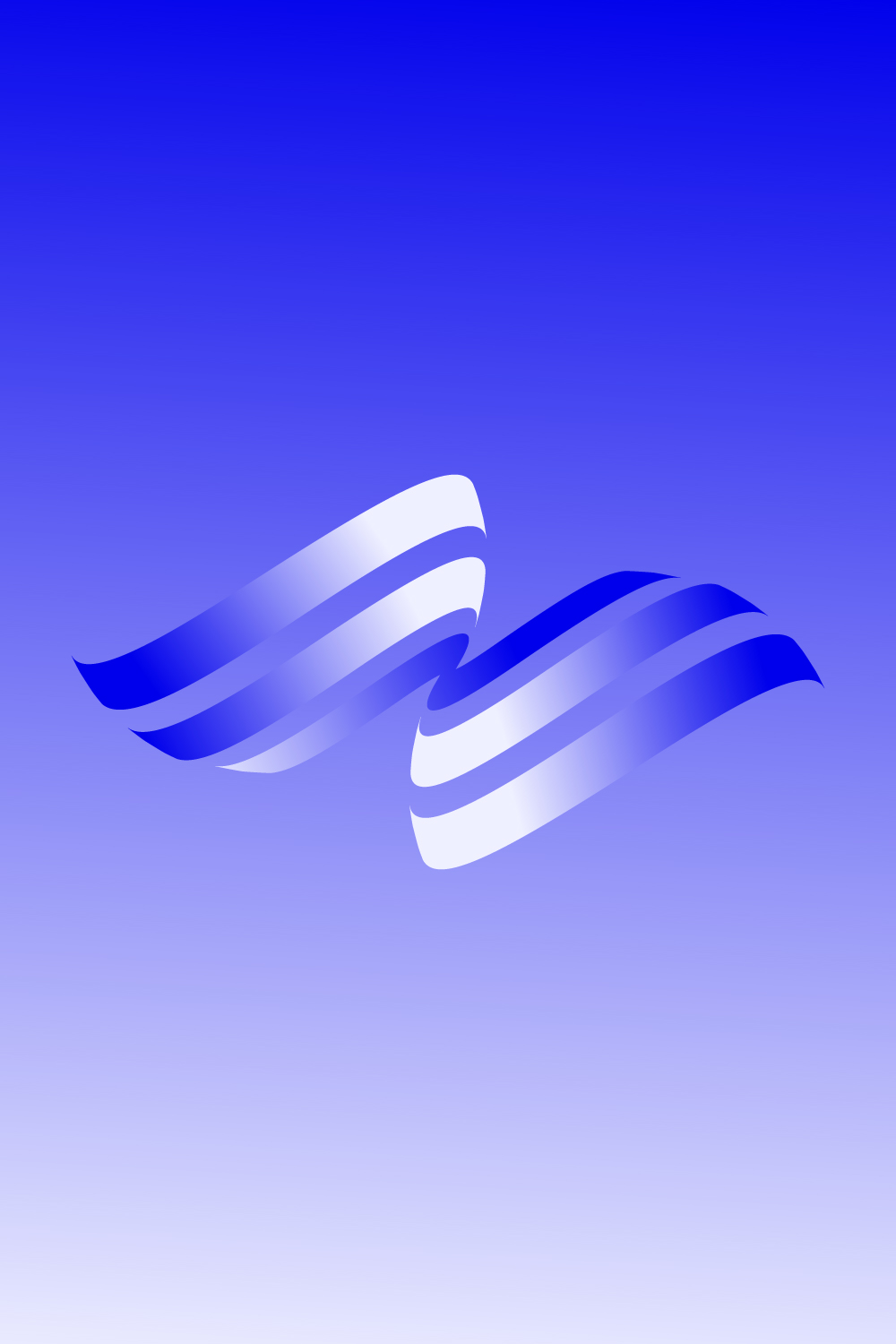 W Wing Letter Modern Logo Vector Template pinterest image.
