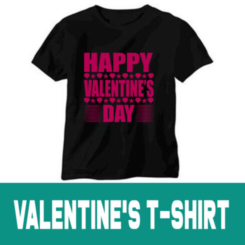 Happy Valentine's Design T-shirt main cover.
