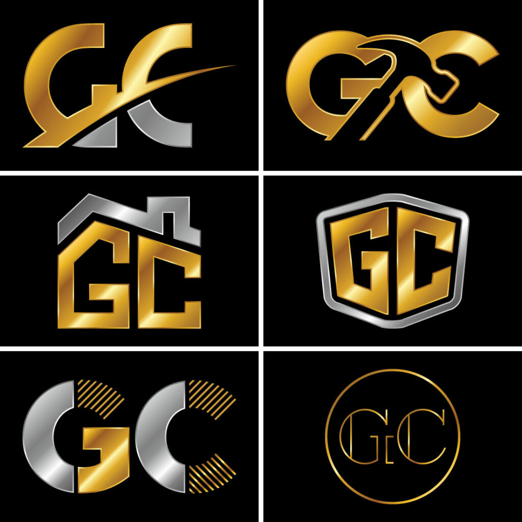 Initial Letter G C Logo Design Vector Template. Graphic Alphabet Symbol ...