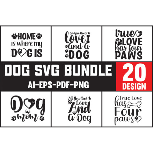 Dog SVG Design Bundle main cover