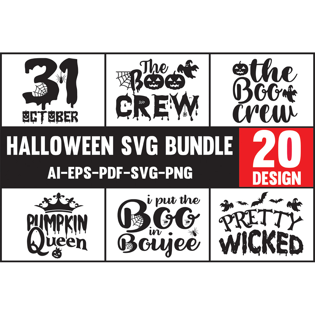 Halloween SVG Design Bundle main cover