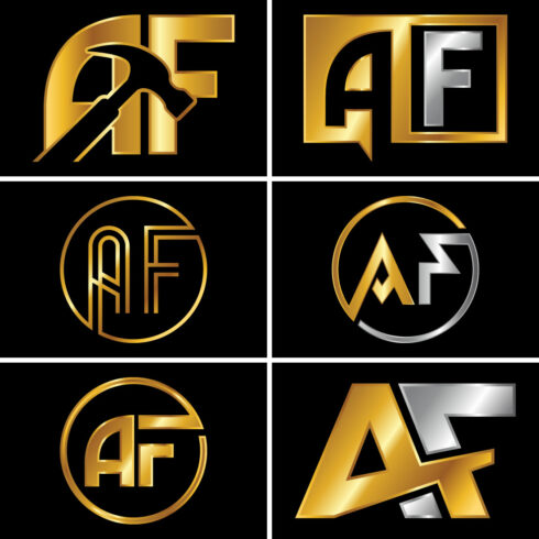 A-F Initial Letter Logo Design main cover.