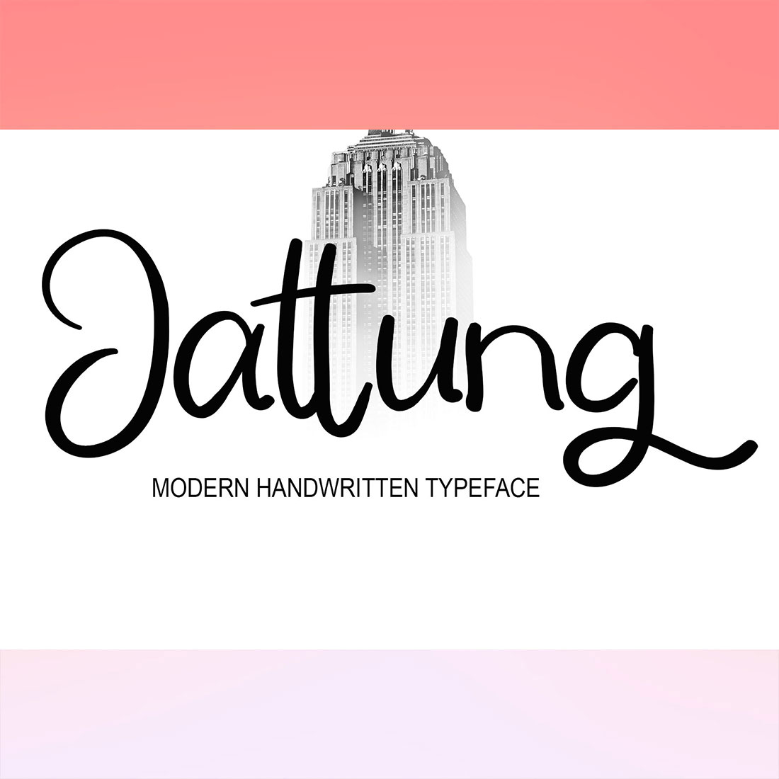 Jattung Handwriting Font main cover.