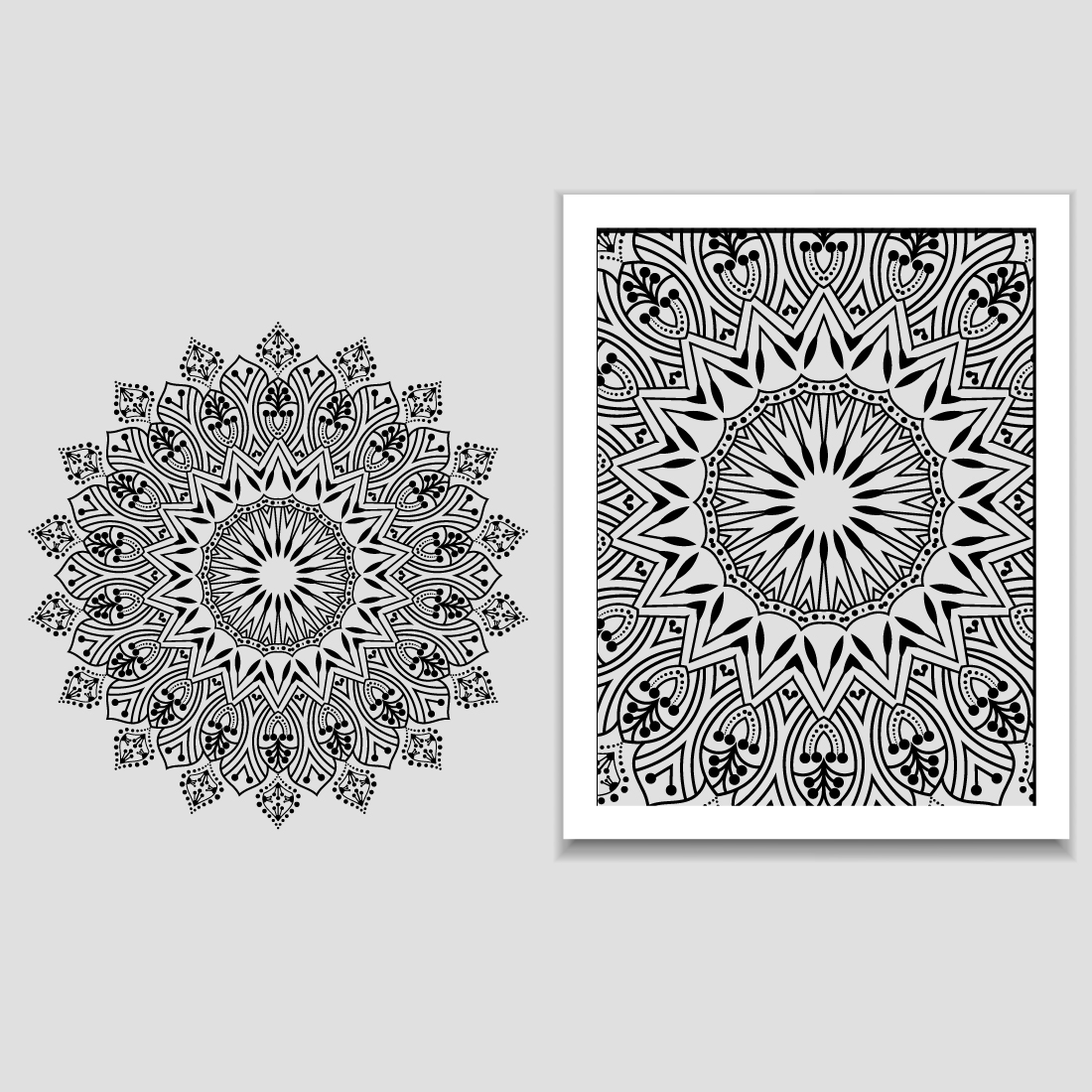 Mandala Template Pattern On Violet Fancy Background For Card.