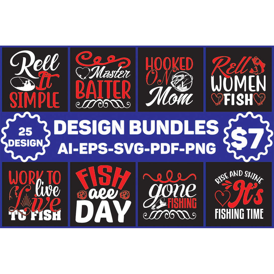 Fishing Designs Bundle main cover.