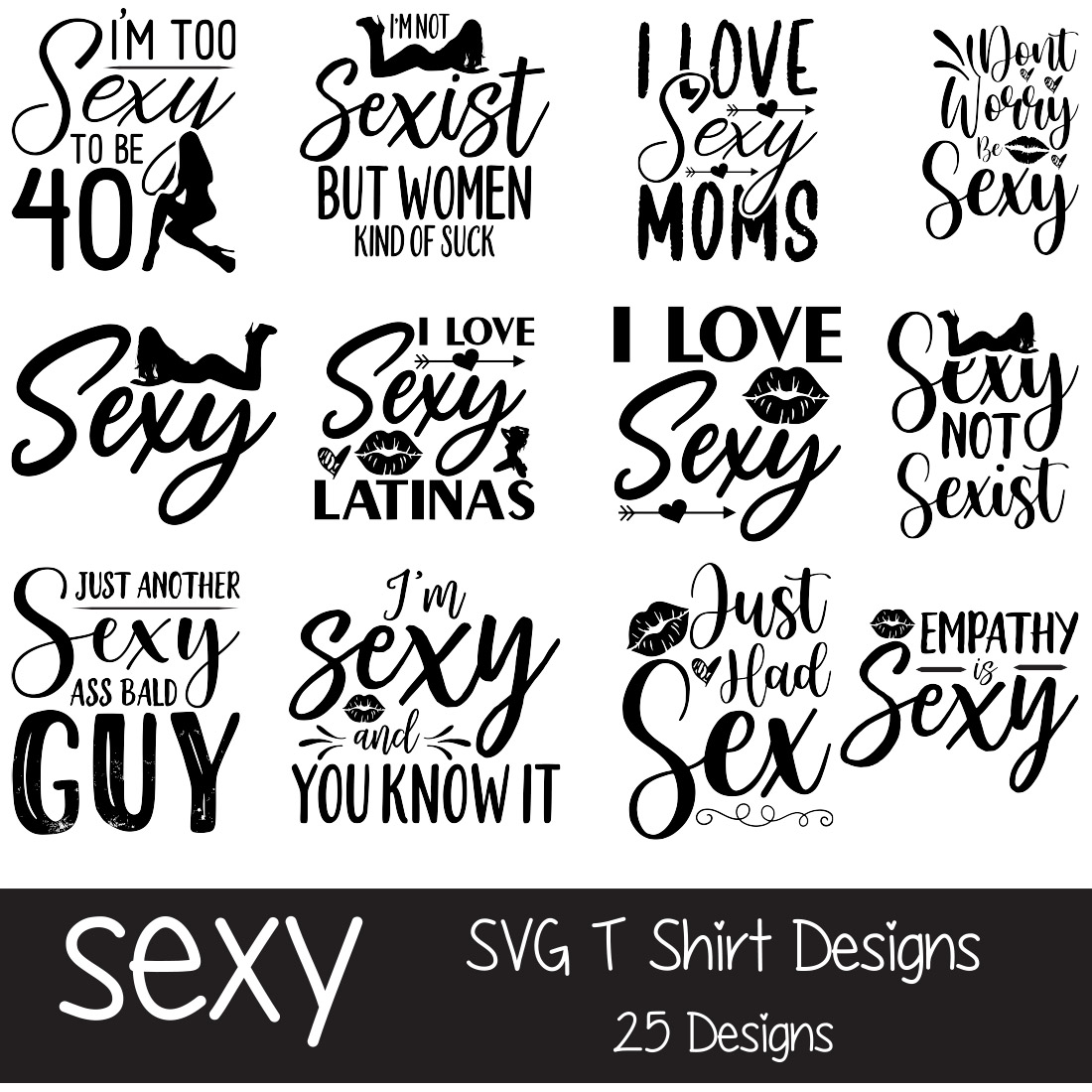 Sexy SVG T-Shirt Design Bundle main cover