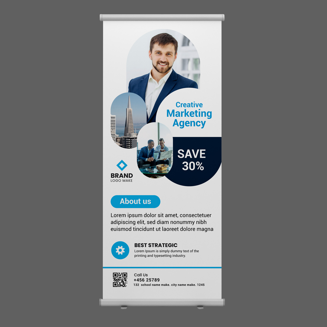 Corporate Business Roll Up Banner main image.