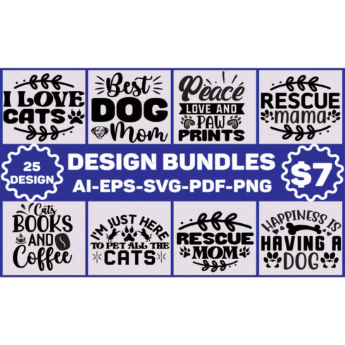 Dog SVG T-Shirt Design Bundle main cover