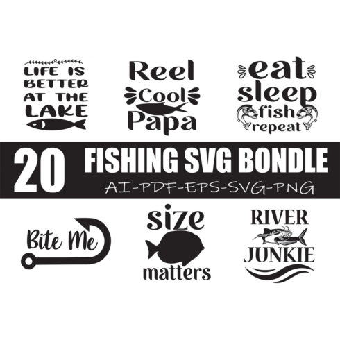 Fishing SVG Designs Bundle main cover