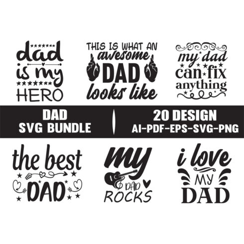 Dad SVG Designs Bundle - cover image.