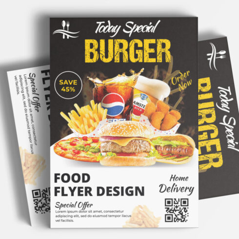 Food Flyer Design Template main cover.