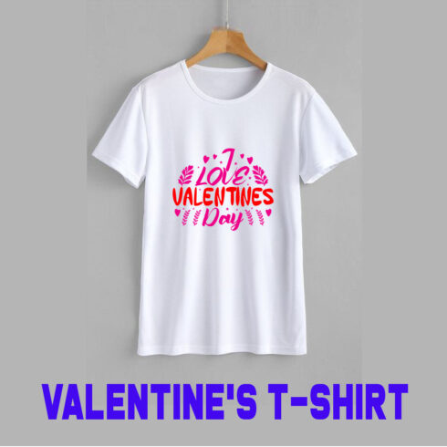 Valentine's Typography T-shirt Design cover image.