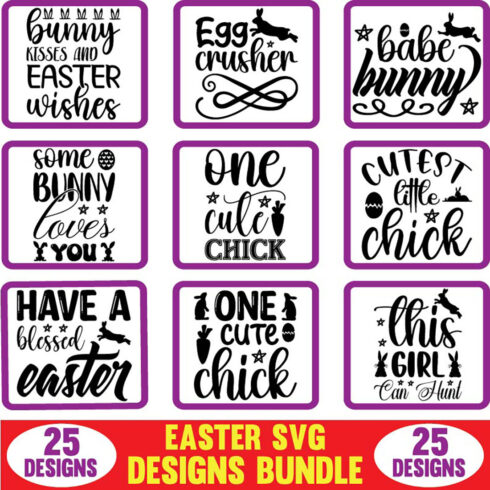 Easter SVG Designs Bundle main cover.