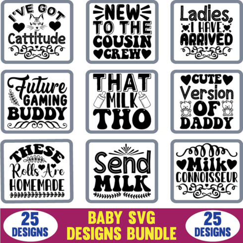 Baby SVG Designs Bundle main cover.