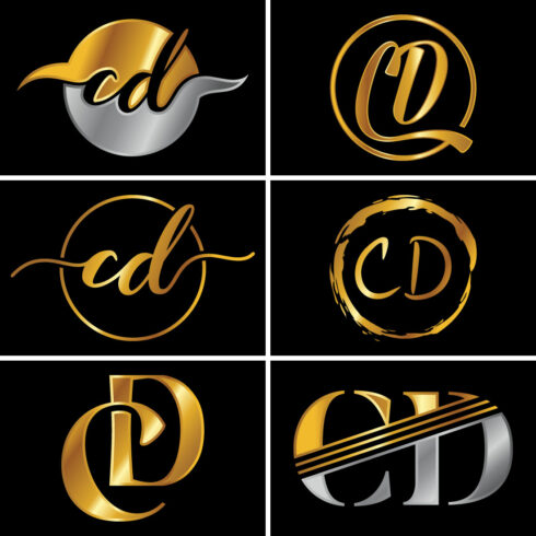 C D Initial Letter Logo Design, Graphic Alphabet Symbol for Corporate Business Identity main cover.