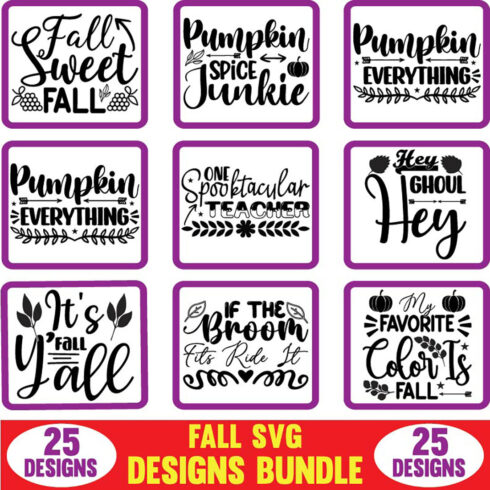 Fall SVG Designs Bundle main cover