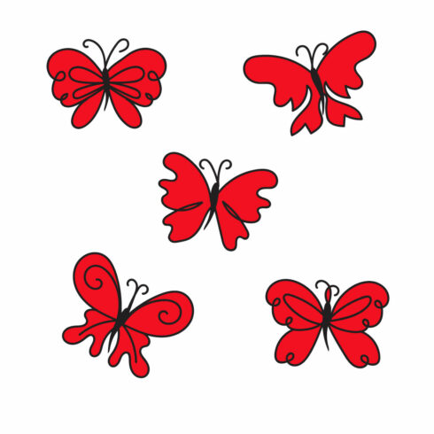 Butterfly Flat SVG Design preview.
