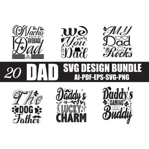 Dad SVG Designs Bundle - cover image.