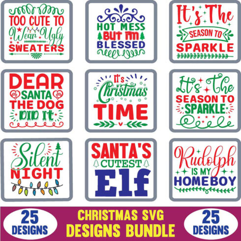 Christmas SVG Designs Bundle main cover