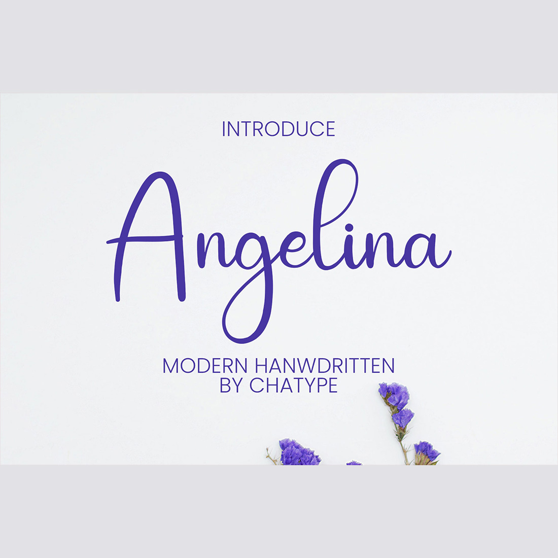 Angelina Script Font main cover.