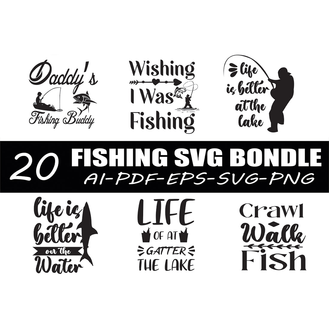 Fishing Bundle SVG
