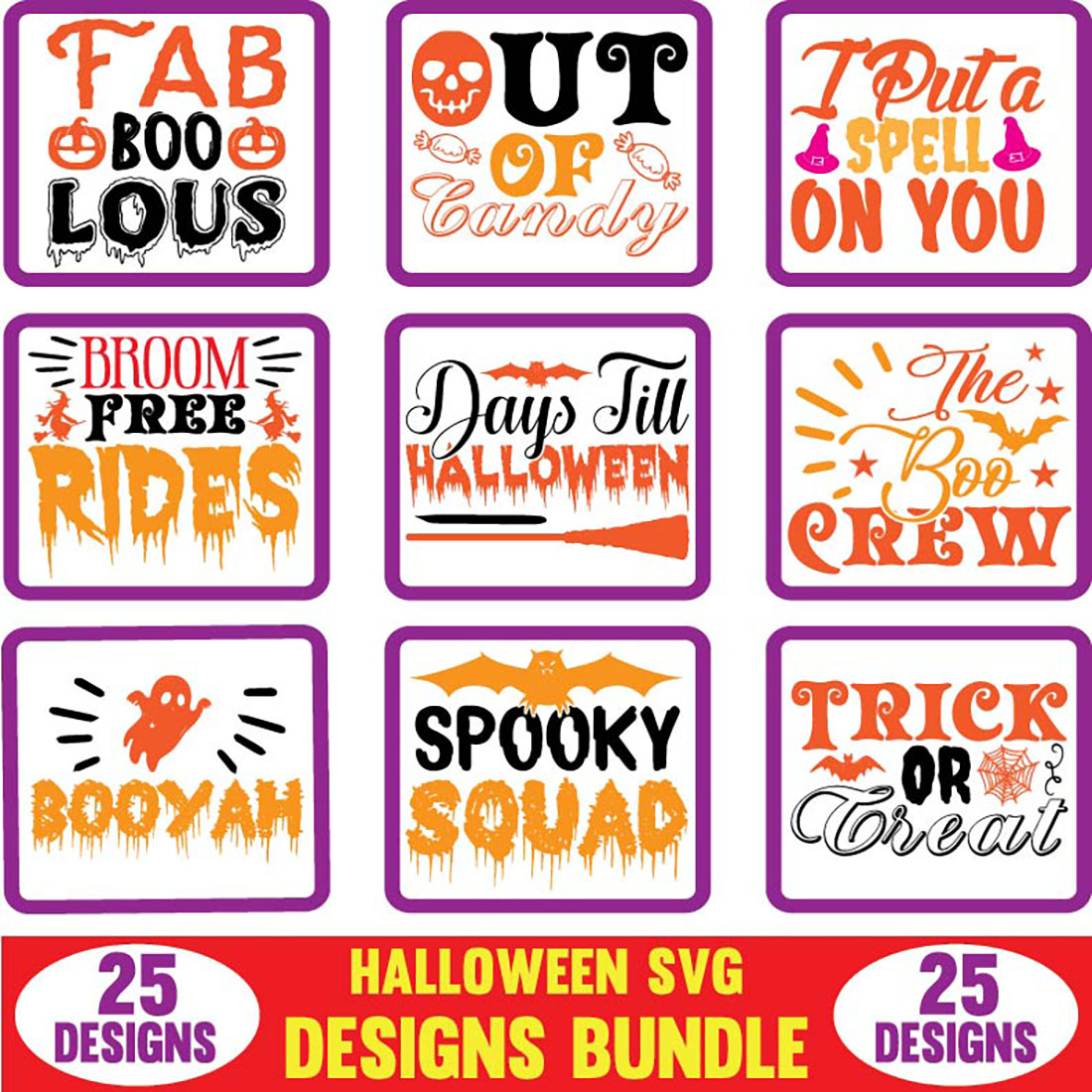 Halloween SVG Designs Bundle main cover