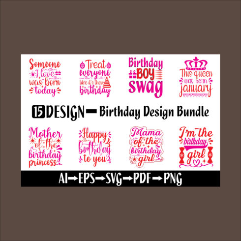 Birthday Design Bundle main cover