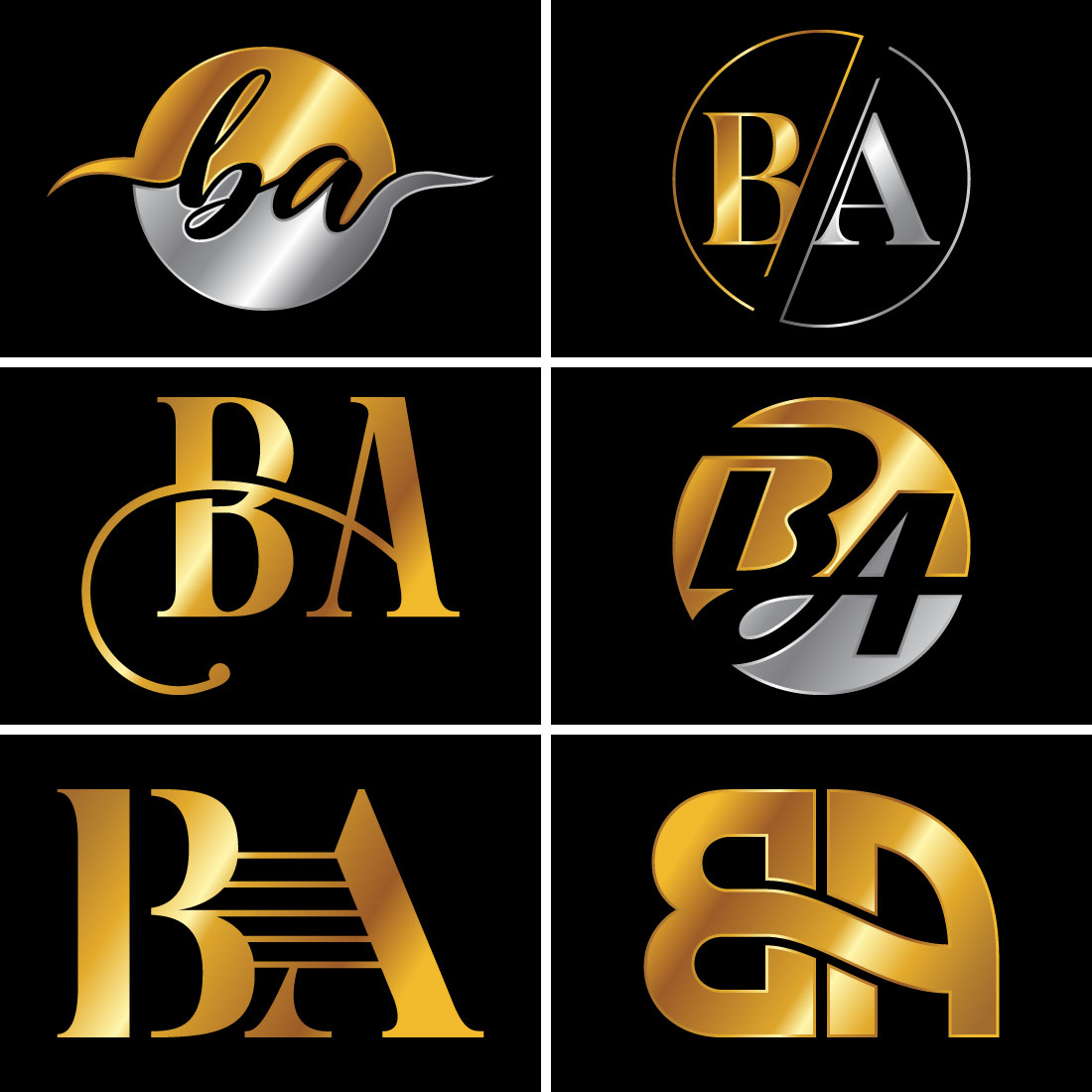 B A Initial Letter Logo Design cover image.