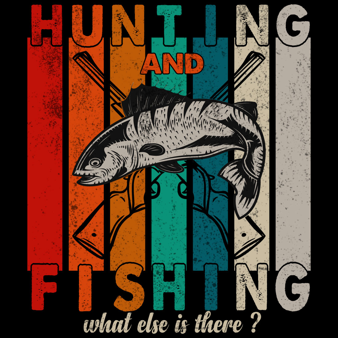 Hunting and Fishing T-shirt Design Bundle preview image.