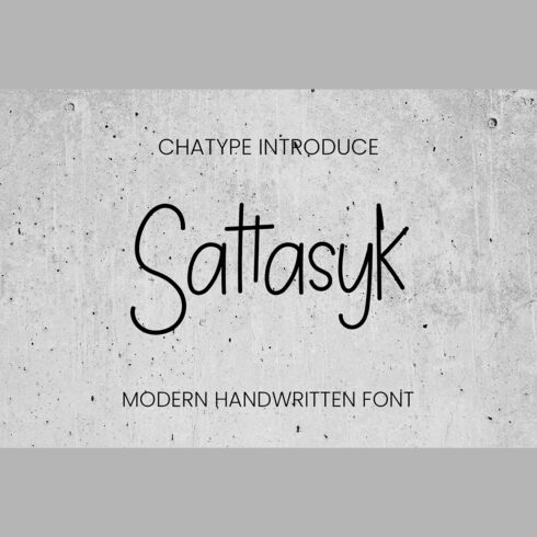 Sattasyk Font main cover