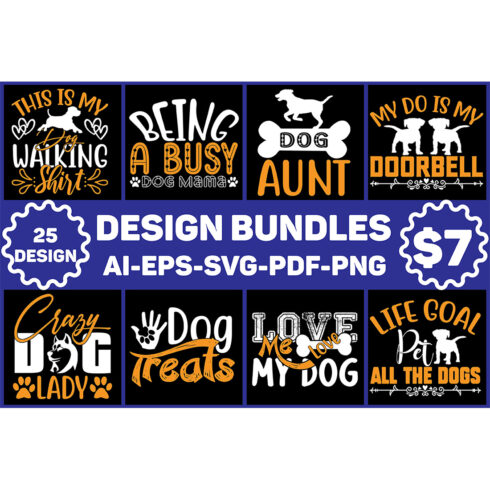 Dog SVG Design Bundle main cover.