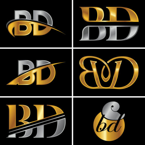 B-D Initial Letter Logo Design main cover.