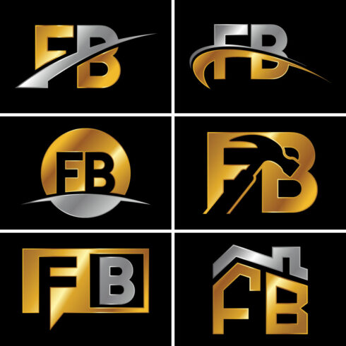 Initial Letter F B Logo Design Vector Template main cover.