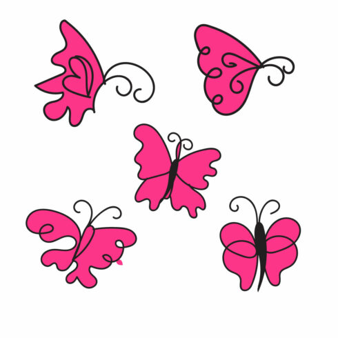 Butterfly Liner Art Design main cover